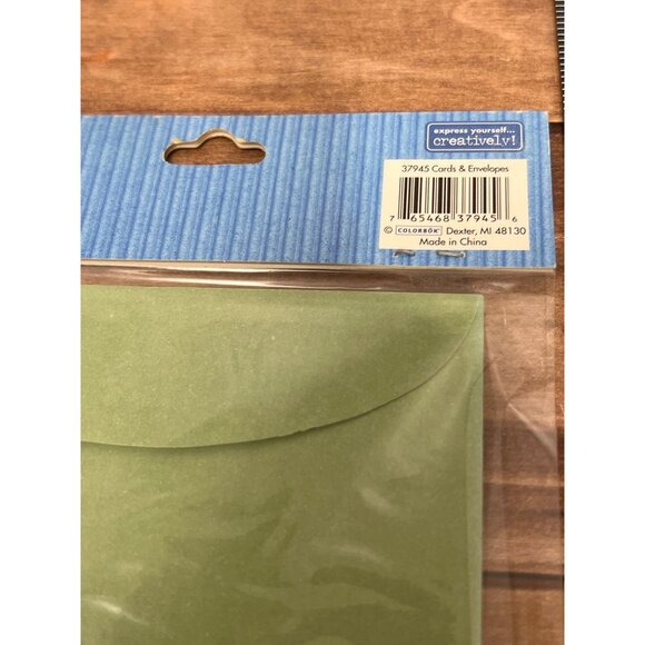 Colorbök Card & Envelope Set BLANK INSIDE GREEN & BROWN 37945 - Picture 6 of 7